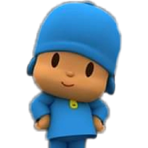Cheerful Blue Hat Character PNG Sticker