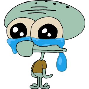 Crying Cartoon Character