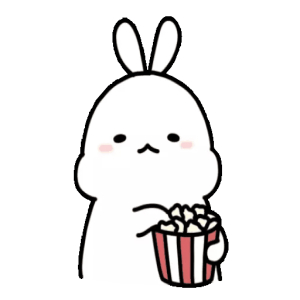 Cute Bunny with Popcorn