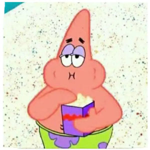 Cartoon Starfish Eating Popcorn